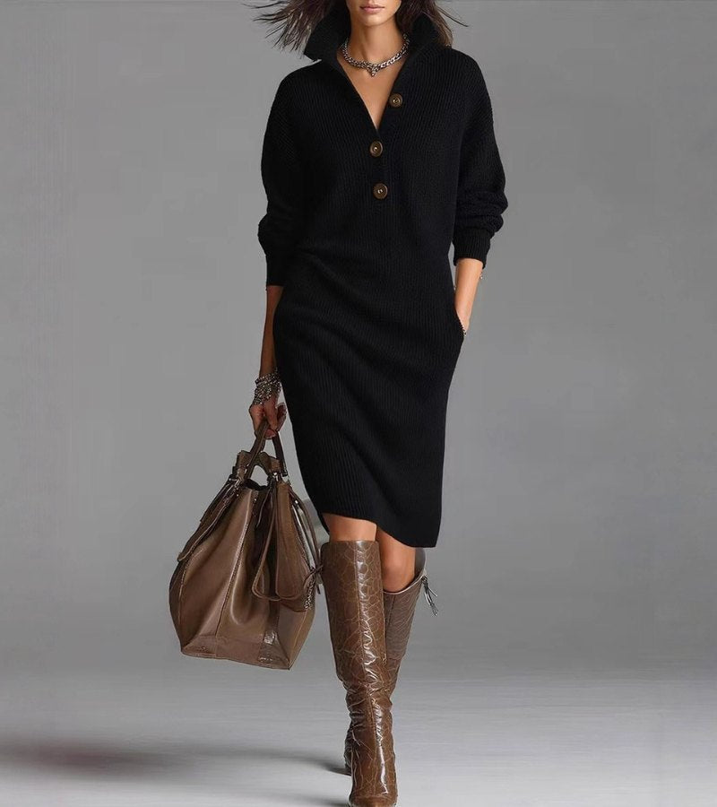 Elin | Weiches Damen-Strickkleid warm und stilvoll