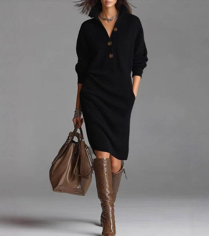 Elin | Weiches Damen-Strickkleid warm und stilvoll