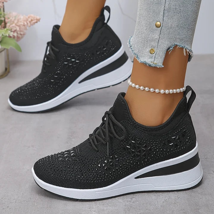 Elena | Orthopädische Sneakers mit Strasssteinen