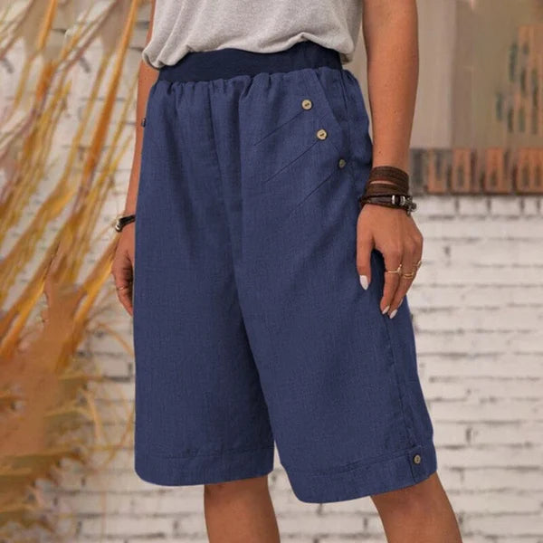 Carla Weiße Sommer-Bermudashorts für Damenmode