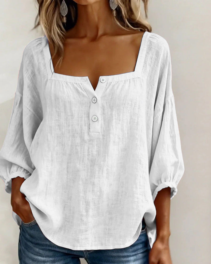 Zoe | Elegante Bluse Damen Eckiger Stil