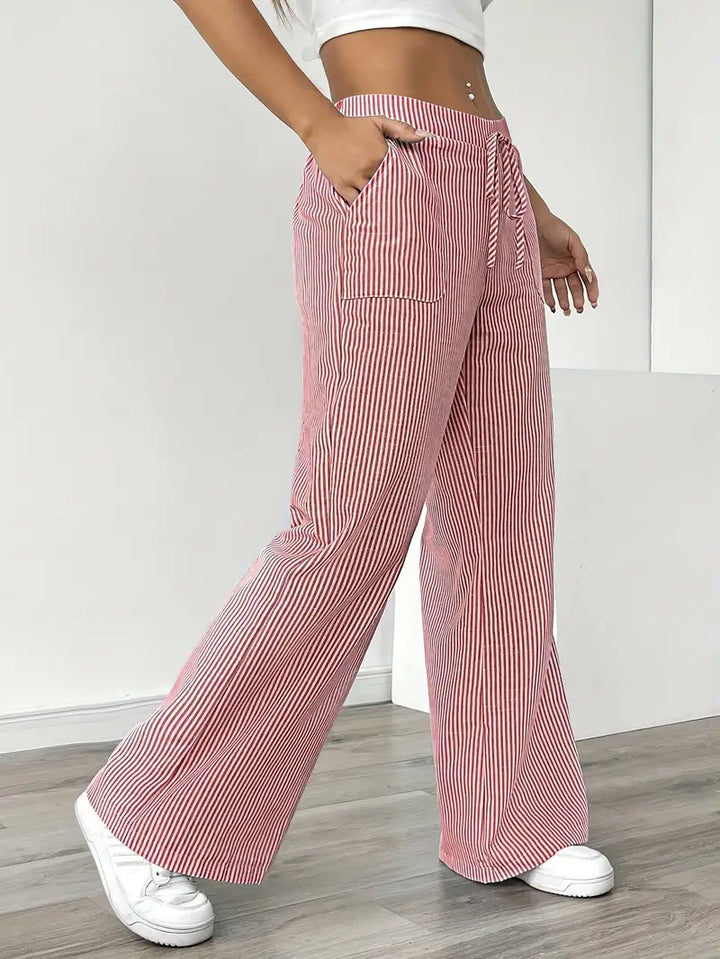 Alina | Elegante gestreifte Hose mit Taschen