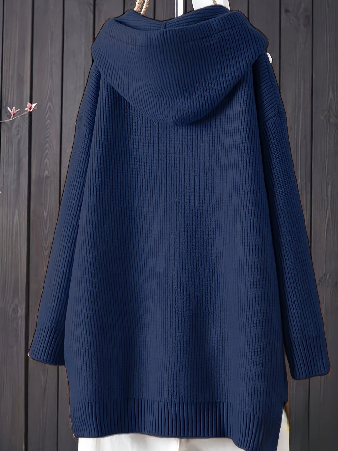 Sophia | Lässiger Strick-Kapuzenpullover mit langen Ärmeln