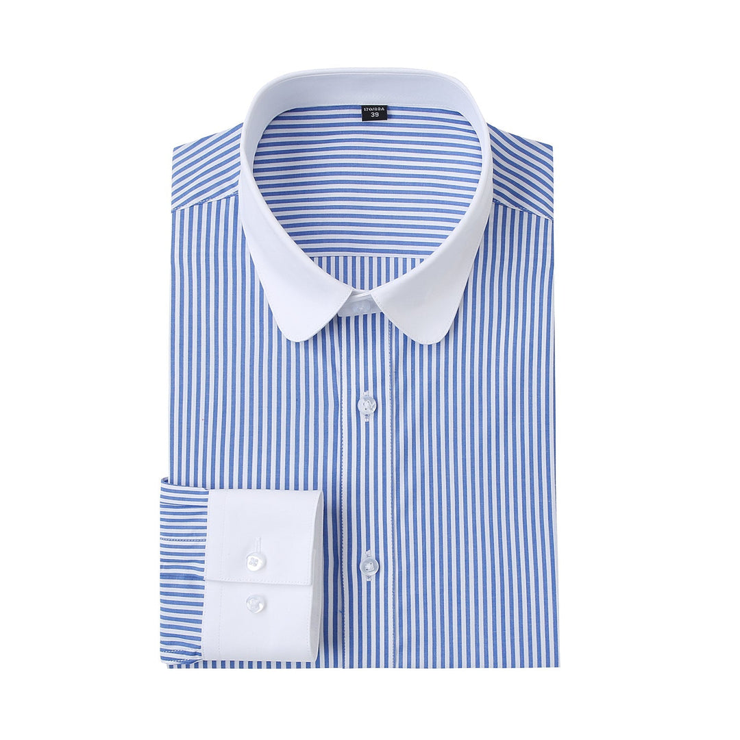 Gabriel | Trendiges Shirt Weiß Blau Herrenmode