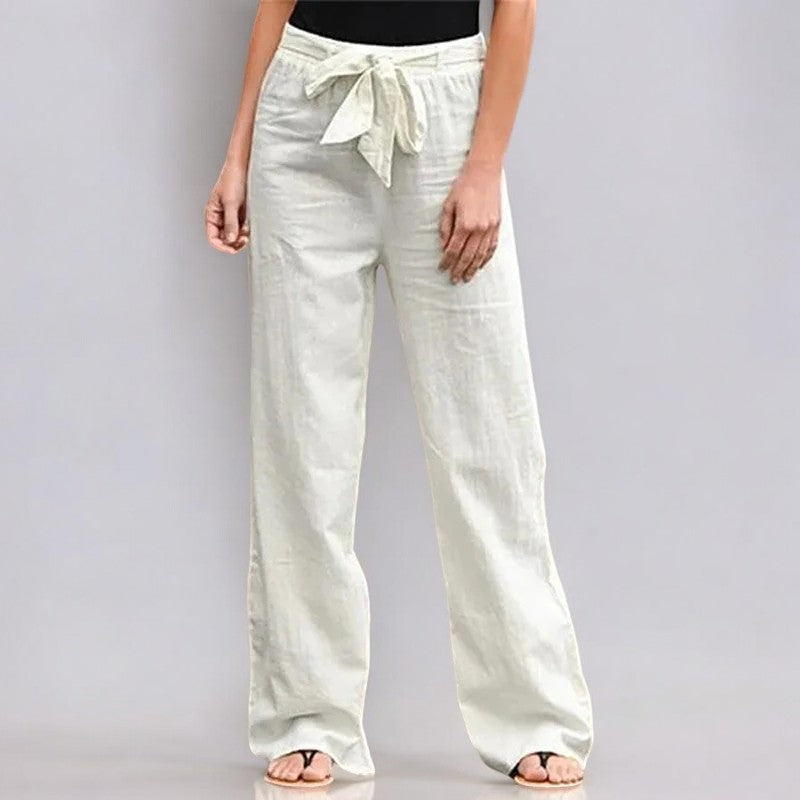 Astrid | Elastische Hose aus Leinen für Sommer