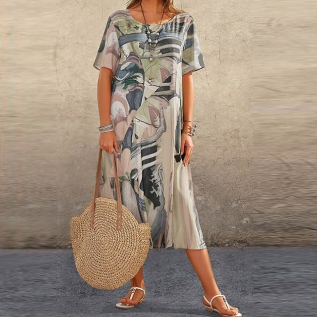Dina Kleid mit femininer Silhouette für warme Tage in Stil und Komfort