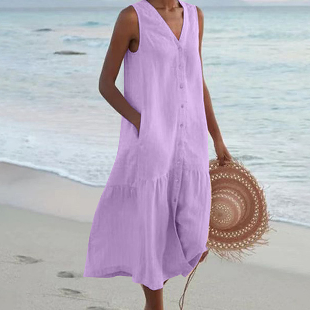 LYRA | Luftiges Sommerkleid mit V-Ausschnitt