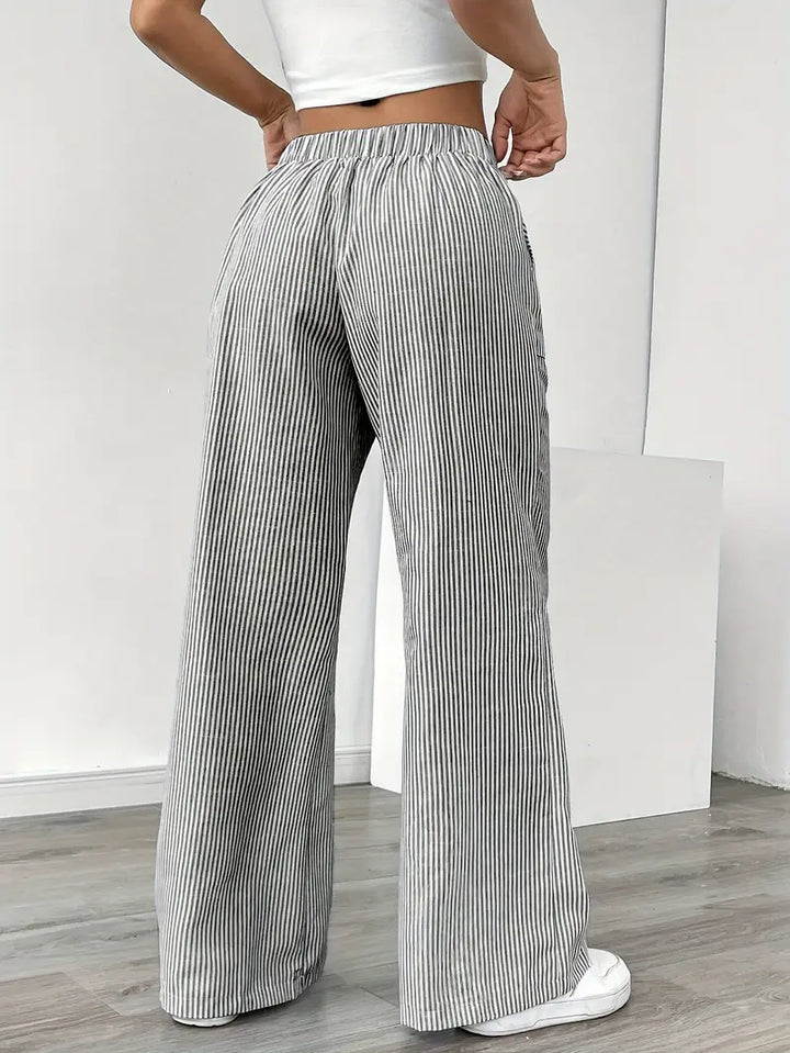 Alina | Elegante gestreifte Hose mit Taschen