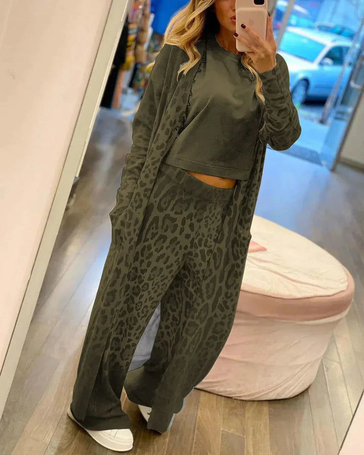 Kylie | Zweiteiliges Set mit Leopardenmuster
