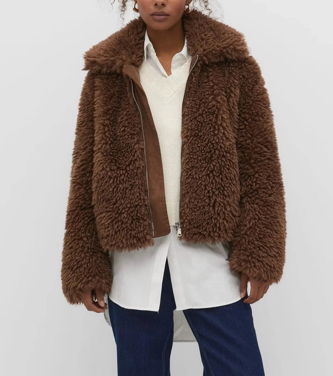 Mia | Kuschelige Teddyjacke im Oversized-Stil