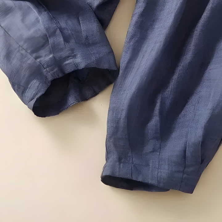 Amalia | Leinenhose Damen in elegantem Blauton