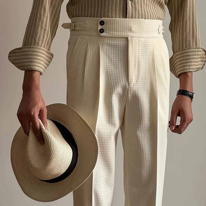 Naples Hose mit hoher Taille und Waffelstruktur