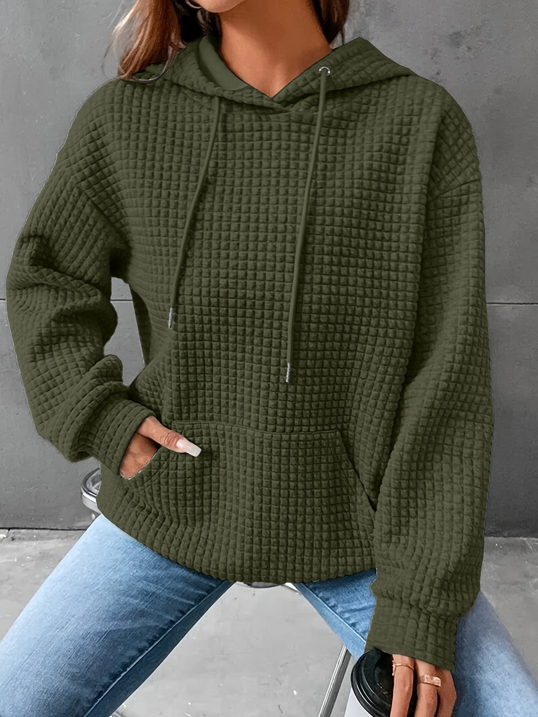 Clara | Waffelstrick Kapuzenpullover