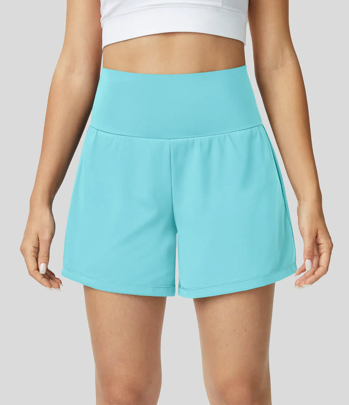 Natalia | 2-in-1 Yoga-Shorts mit hoher Taille