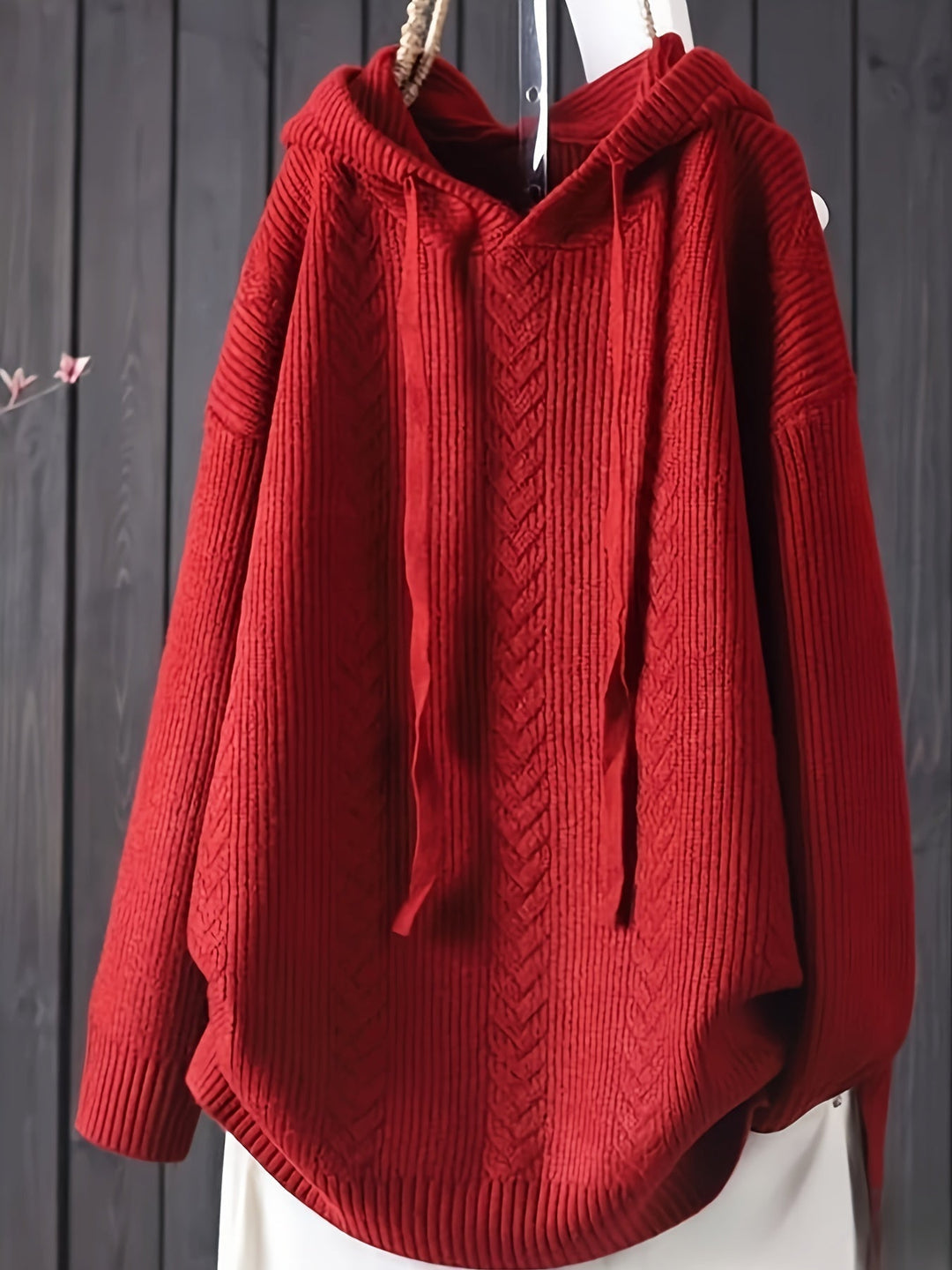 Sophia | Lässiger Strick-Kapuzenpullover mit langen Ärmeln