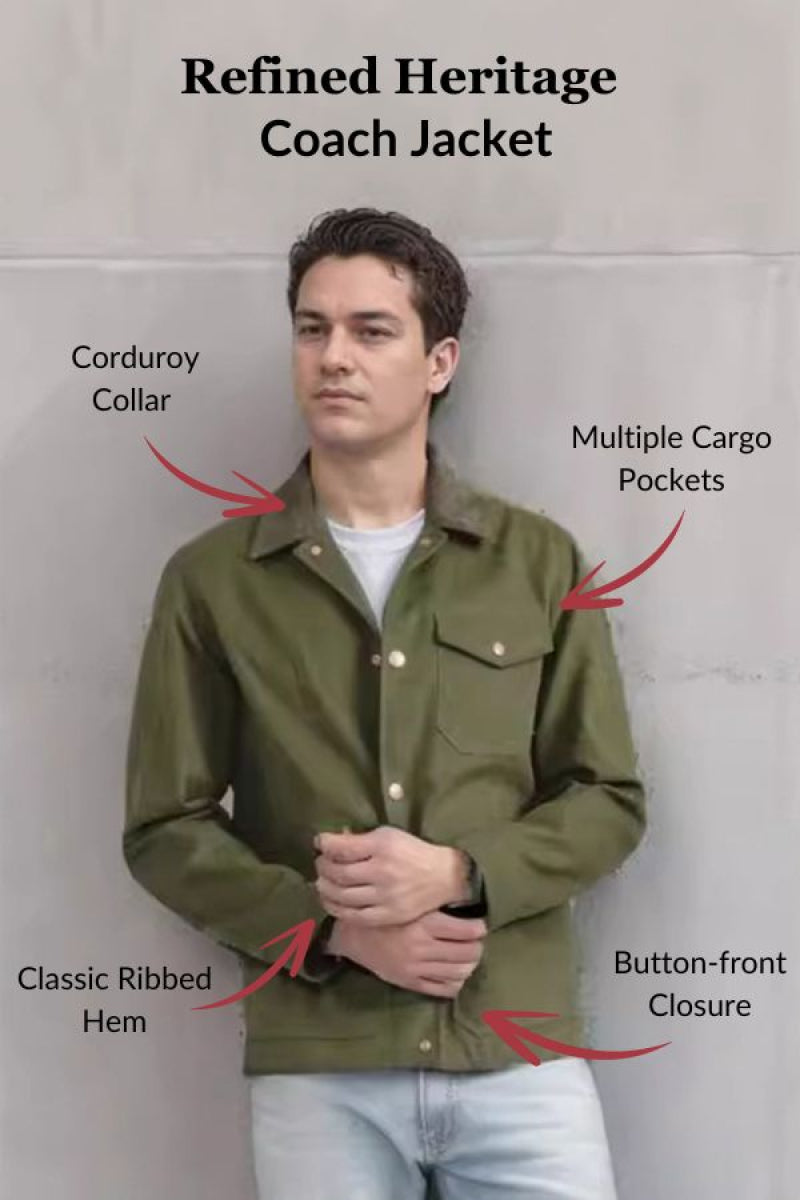 Heritage Coach Jacke mit raffiniertem Schnitt