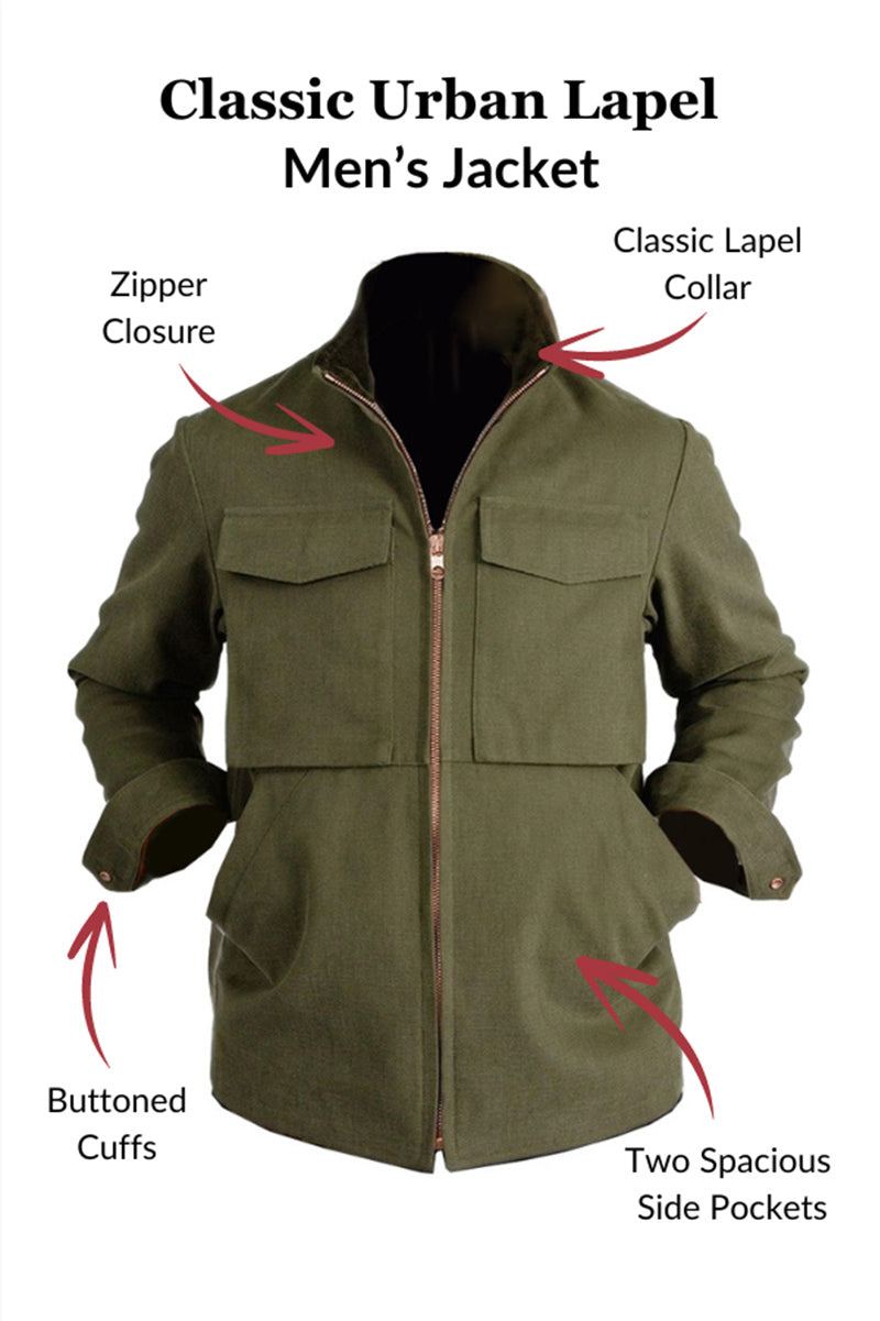 Urban Herrenjacke mit klassischem Reverskragen