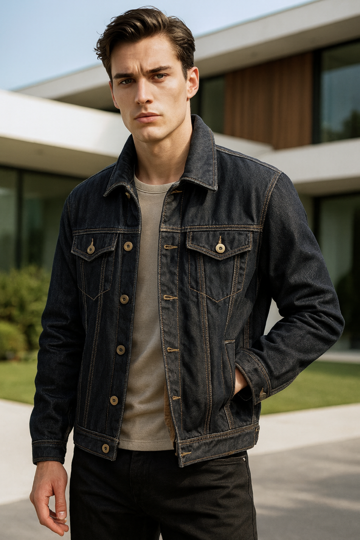 Lukas | Stylische Herren Jeansjacke im klassischen Schnitt