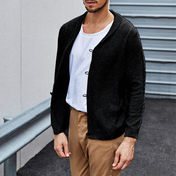 Marlon | Strickjacke mit Knöpfen und Schlaufendetail