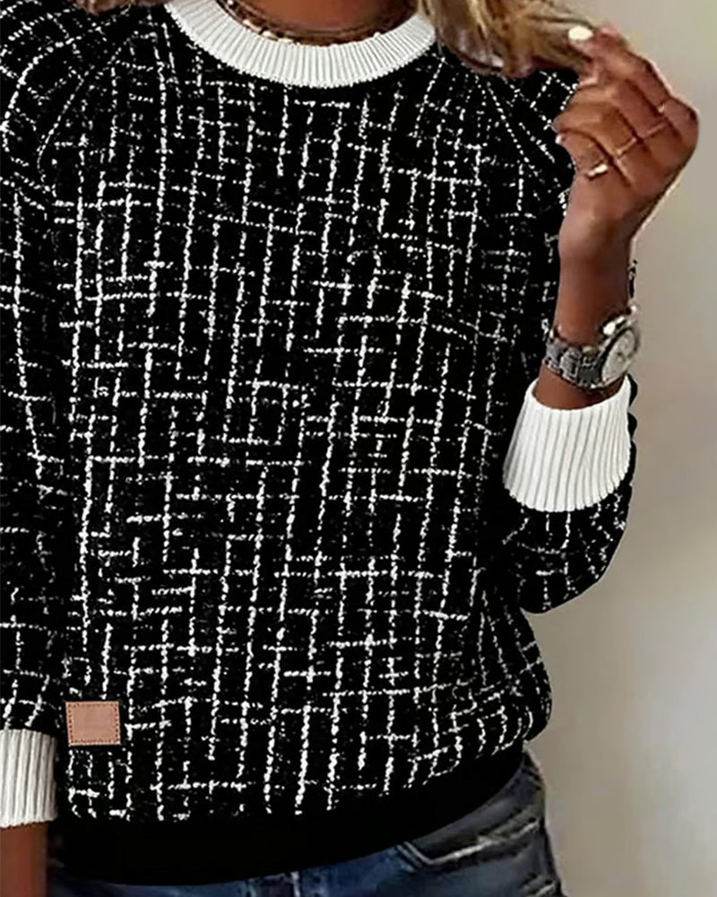 Paula | Kariertes Damen Pullover modern & elegant