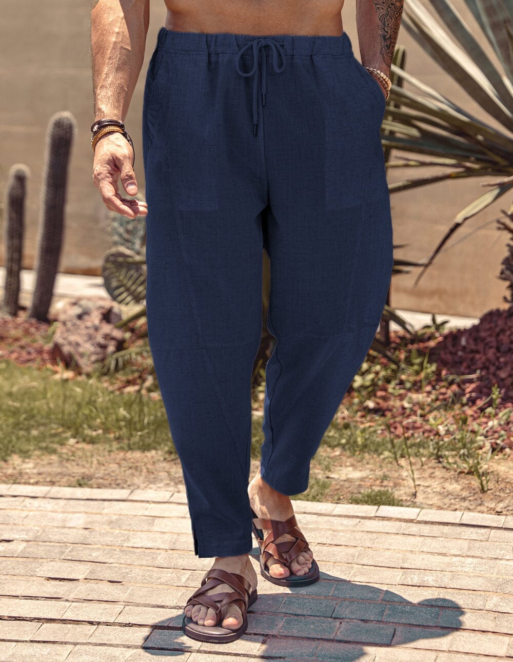 Simon | Bequeme Leinenhose mit Stretchbund
