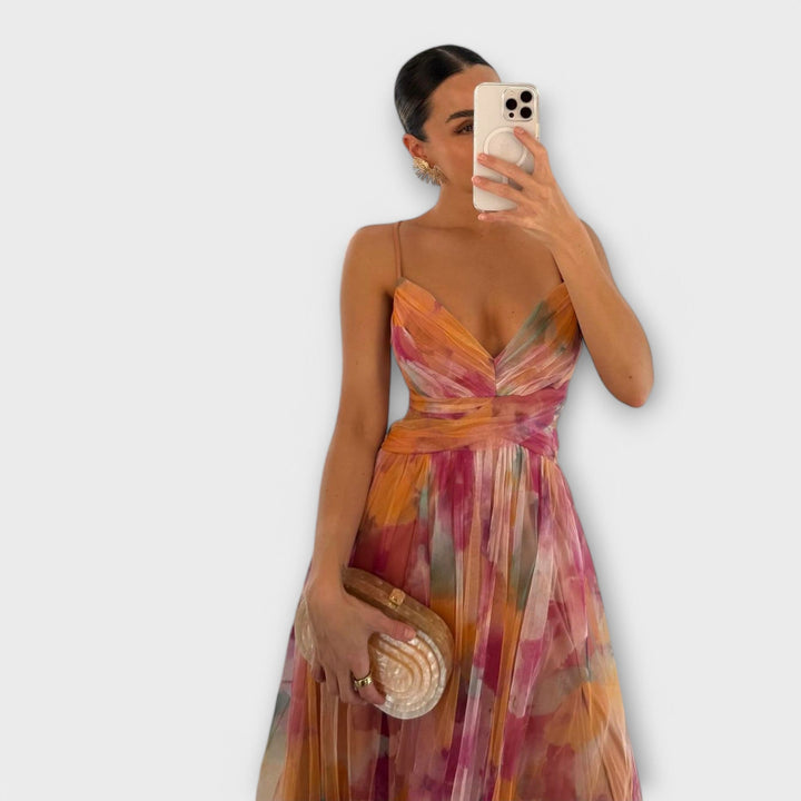 Vivien | Stilvolles Mesh Maxikleid für Frauen