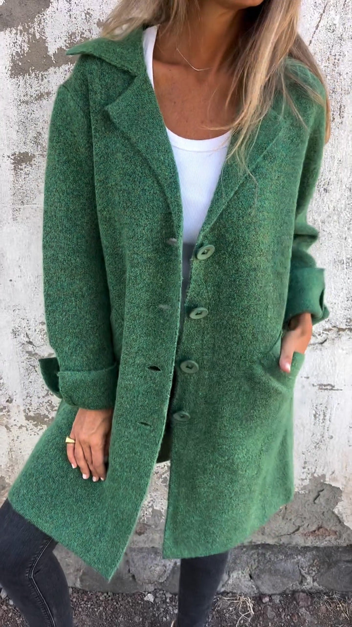 Ivanka | Langer Mantel mit Manschetten im Casual-Look