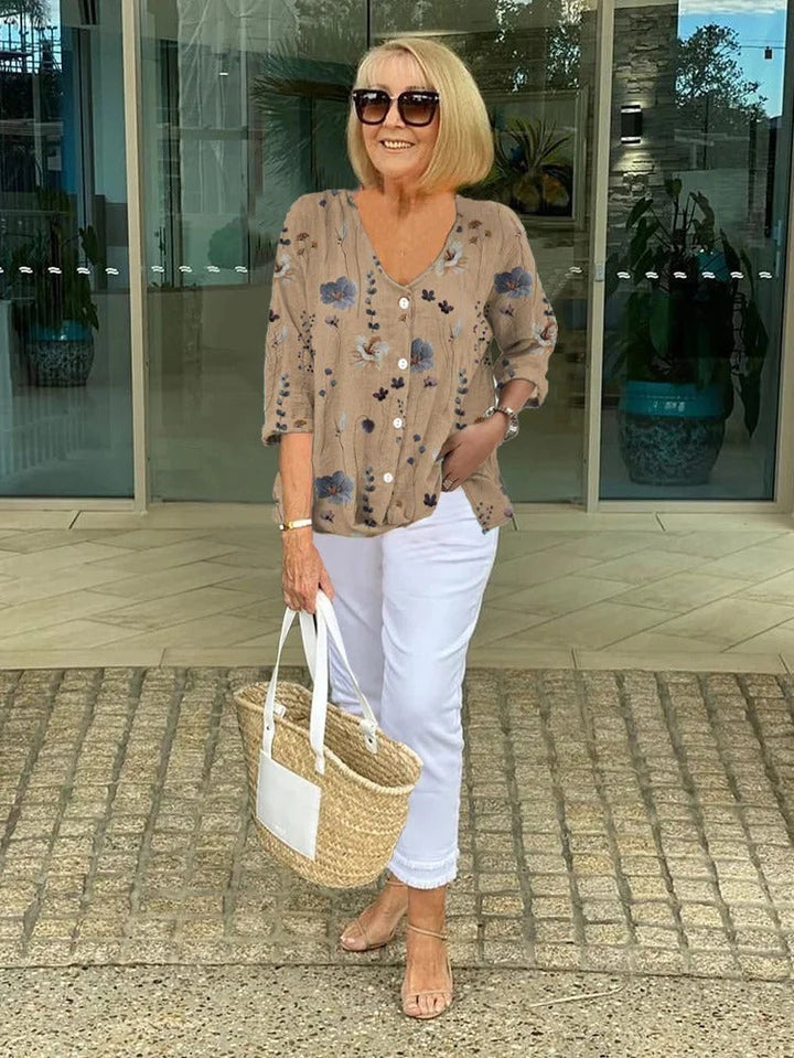 Julia | Florale Bluse Elegante Sommer Look