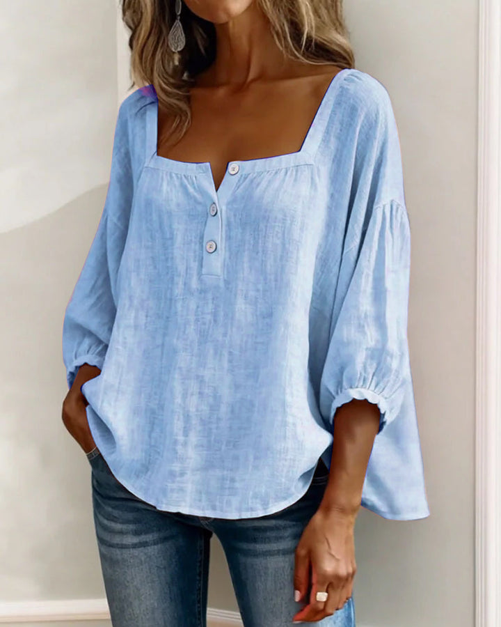Zoe | Elegante Bluse Damen Eckiger Stil