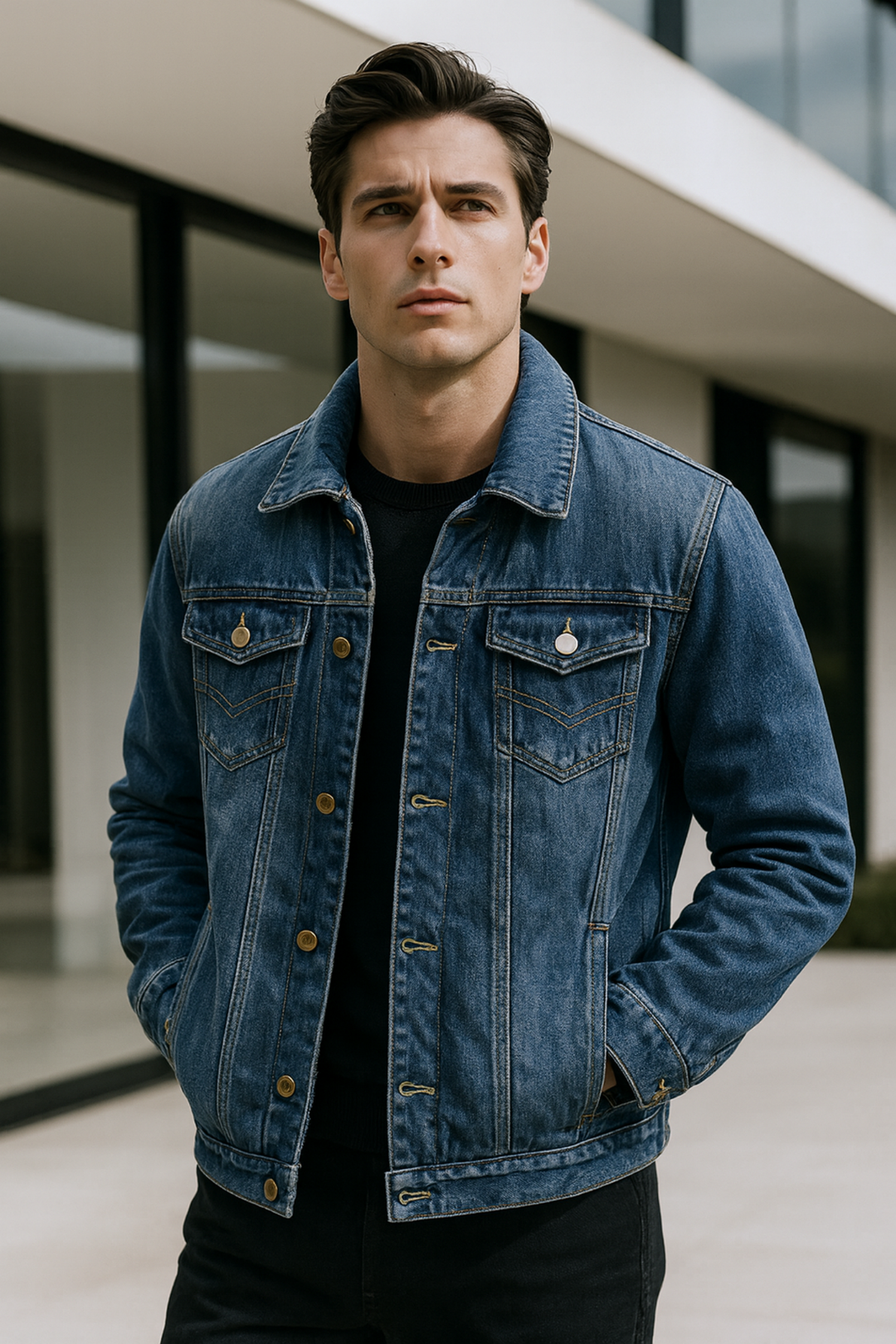 Lukas | Stylische Herren Jeansjacke im klassischen Schnitt