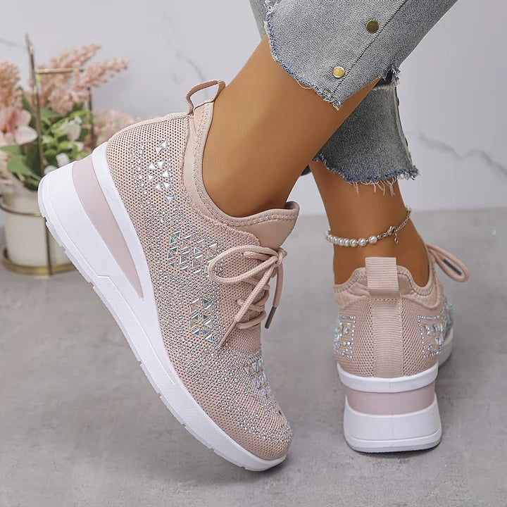 Elena | Orthopädische Sneakers mit Strasssteinen