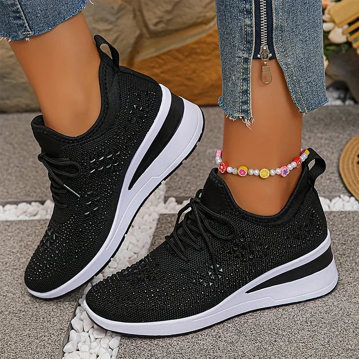 Elena | Orthopädische Sneakers mit Strasssteinen
