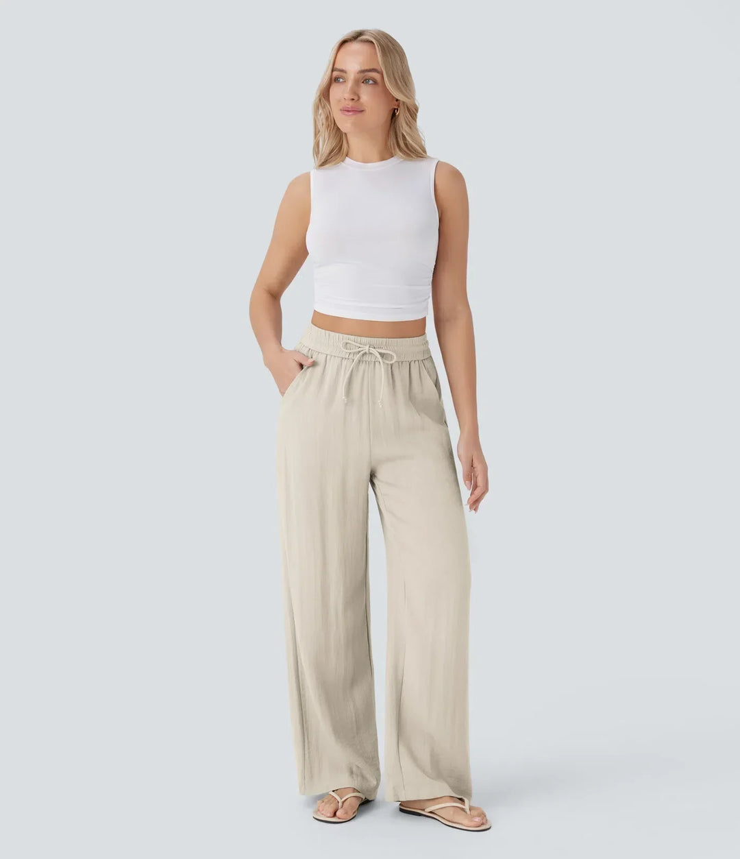 Elena | Bequeme Leinenhose mit fließender Passform