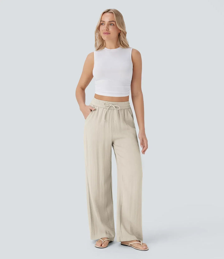 Elena | Bequeme Leinenhose mit fließender Passform