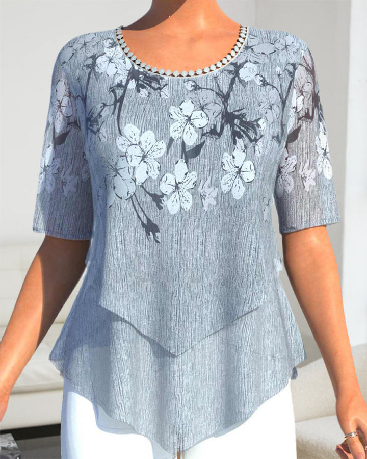 Sarah | Blumenpullover mit gemütlichem Schnitt und femininer Note