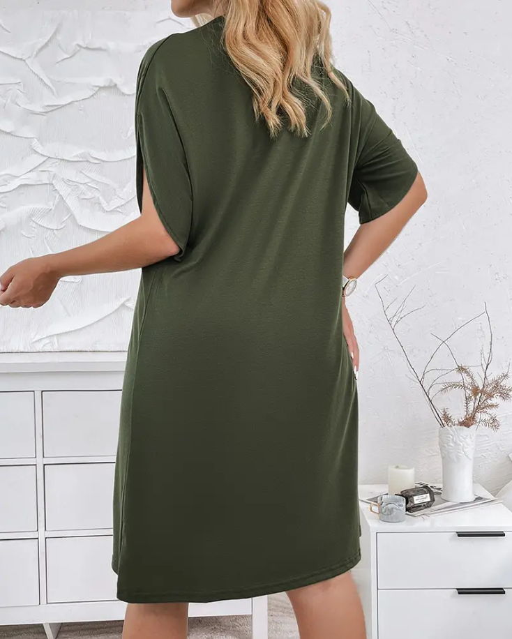 Claire | V-Ausschnitt Kleid in eleganter Silhouette