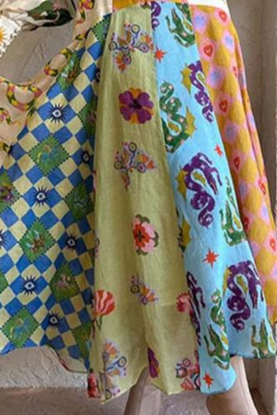 RICA | Kleid mit femininen Puffärmeln