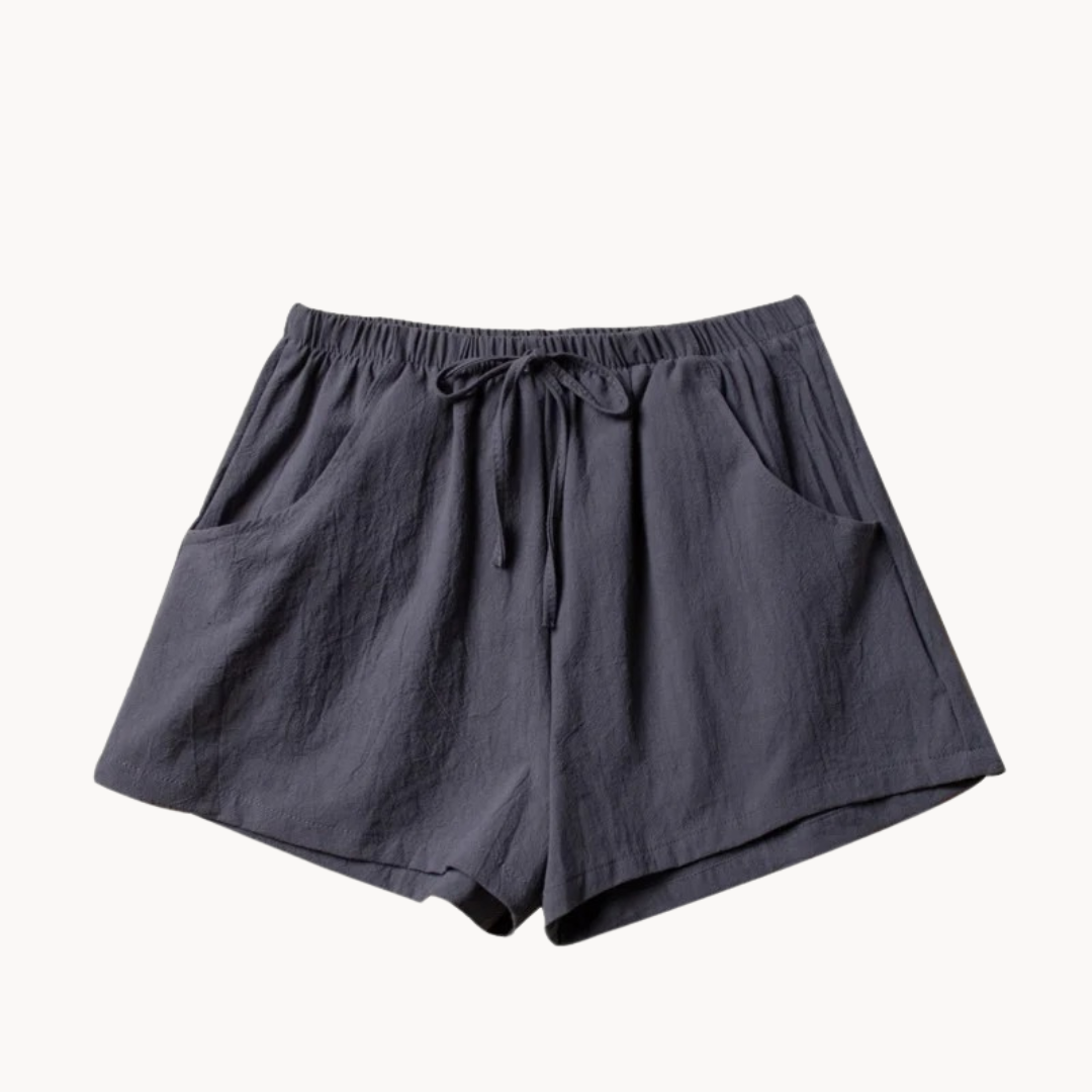 Elara | Leinen Shorts mit schrägen Taschen