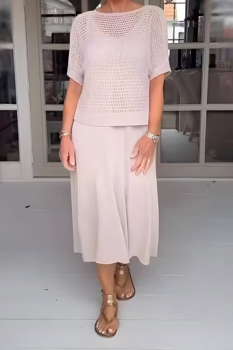Mila | Feminines Damen-Sommerkleid mit Strick