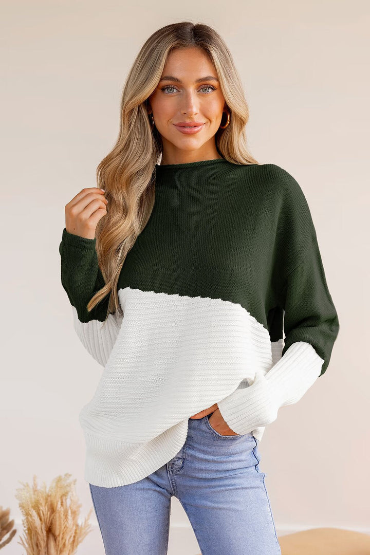Ava | Strickpullover mit Zopfmuster und Rundhalsausschnitt