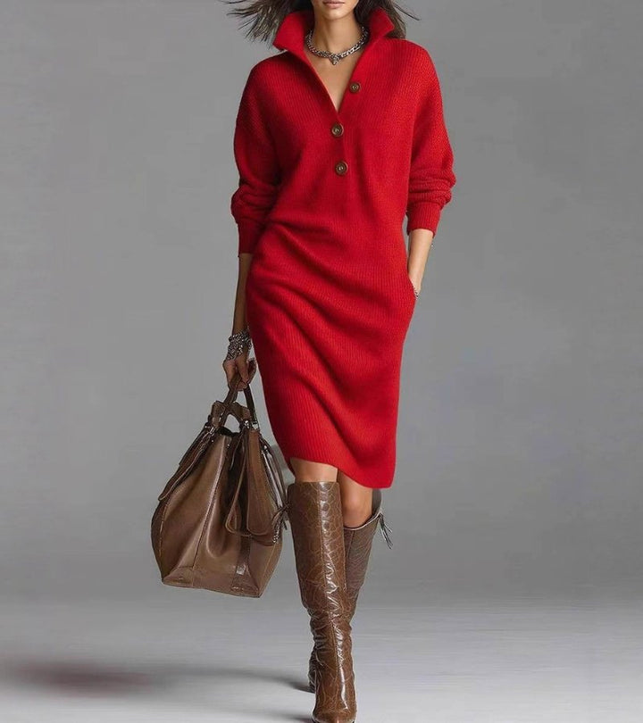 Elin | Weiches Damen-Strickkleid warm und stilvoll