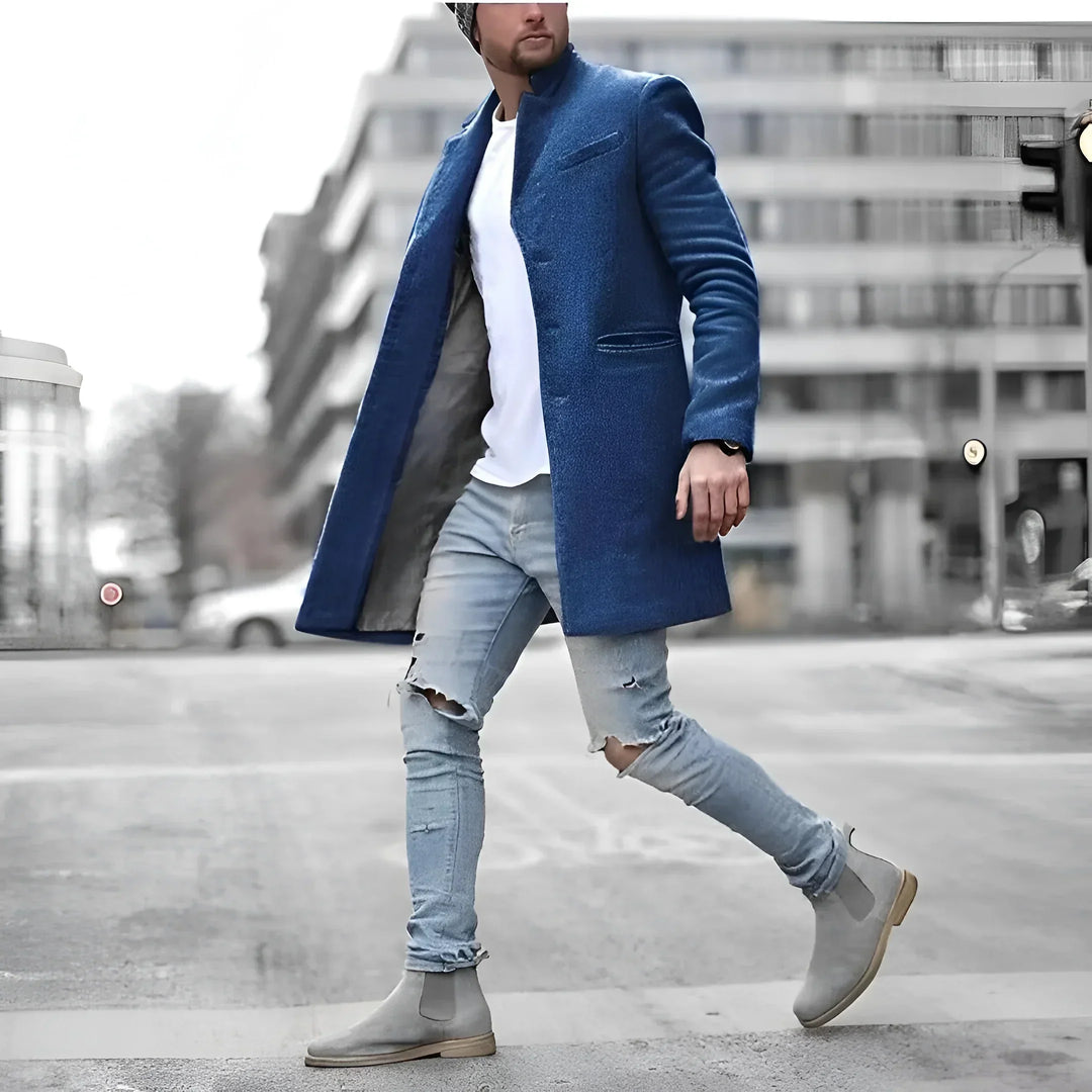 Theo | Langer Wollmantel mit edlem, klassischen Stil