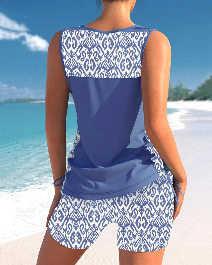 Mia | Tankinis mit geometrischem Druck und V-Ausschnitt