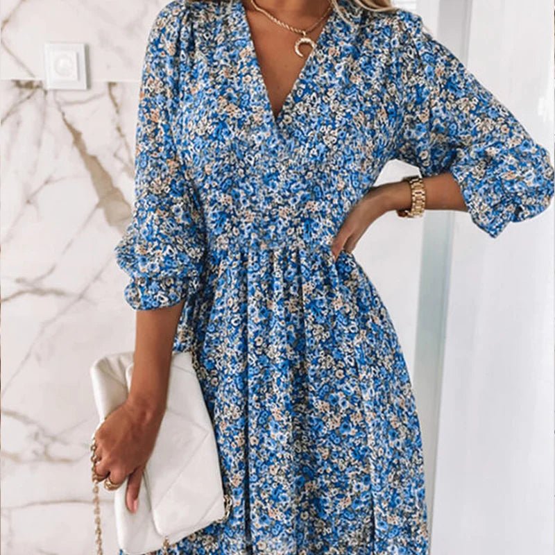 Lara | Modisches Floral Kleid Damen Chic