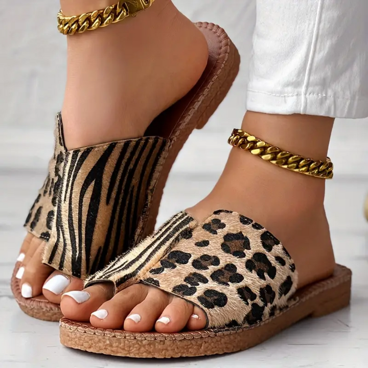Anastasia | Stylische Sandalen mit Leopardmuster