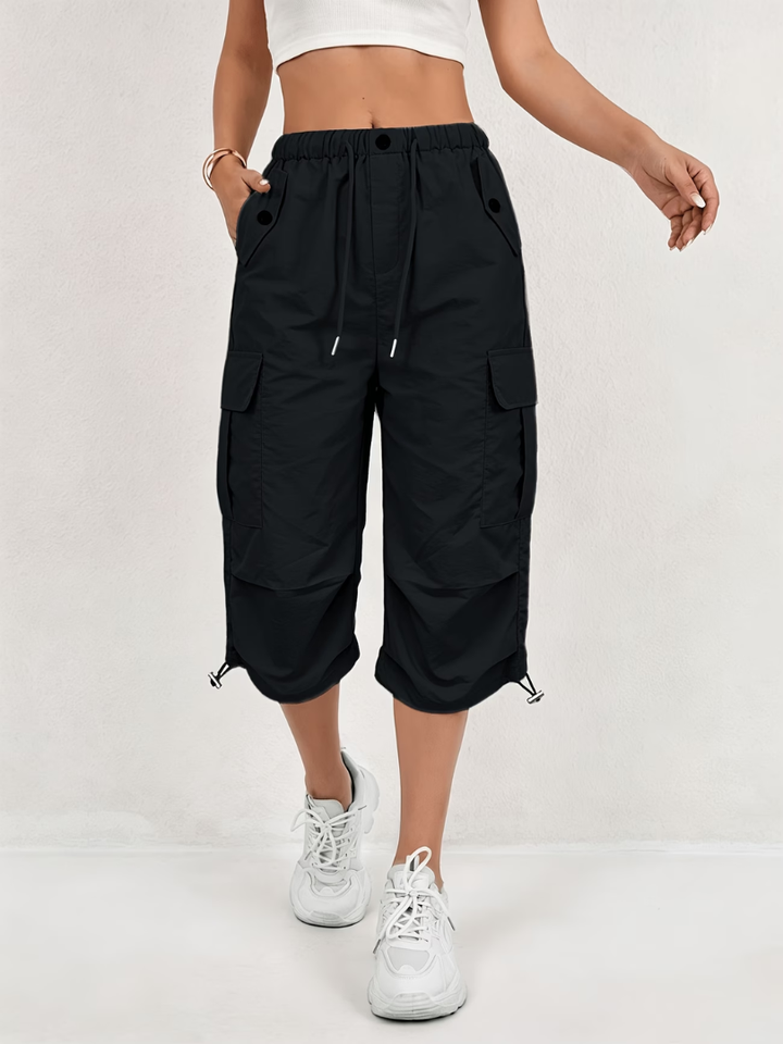 Greta | Dreiviertel Cargohose Damen Casual Chic