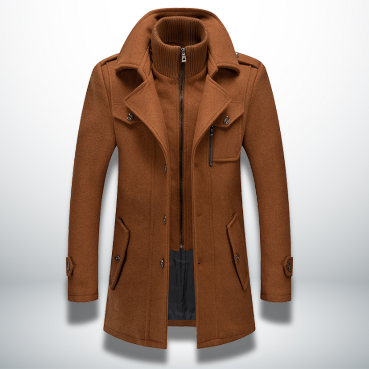 Alessio | Warmer Herrenmantel mit feiner Textur