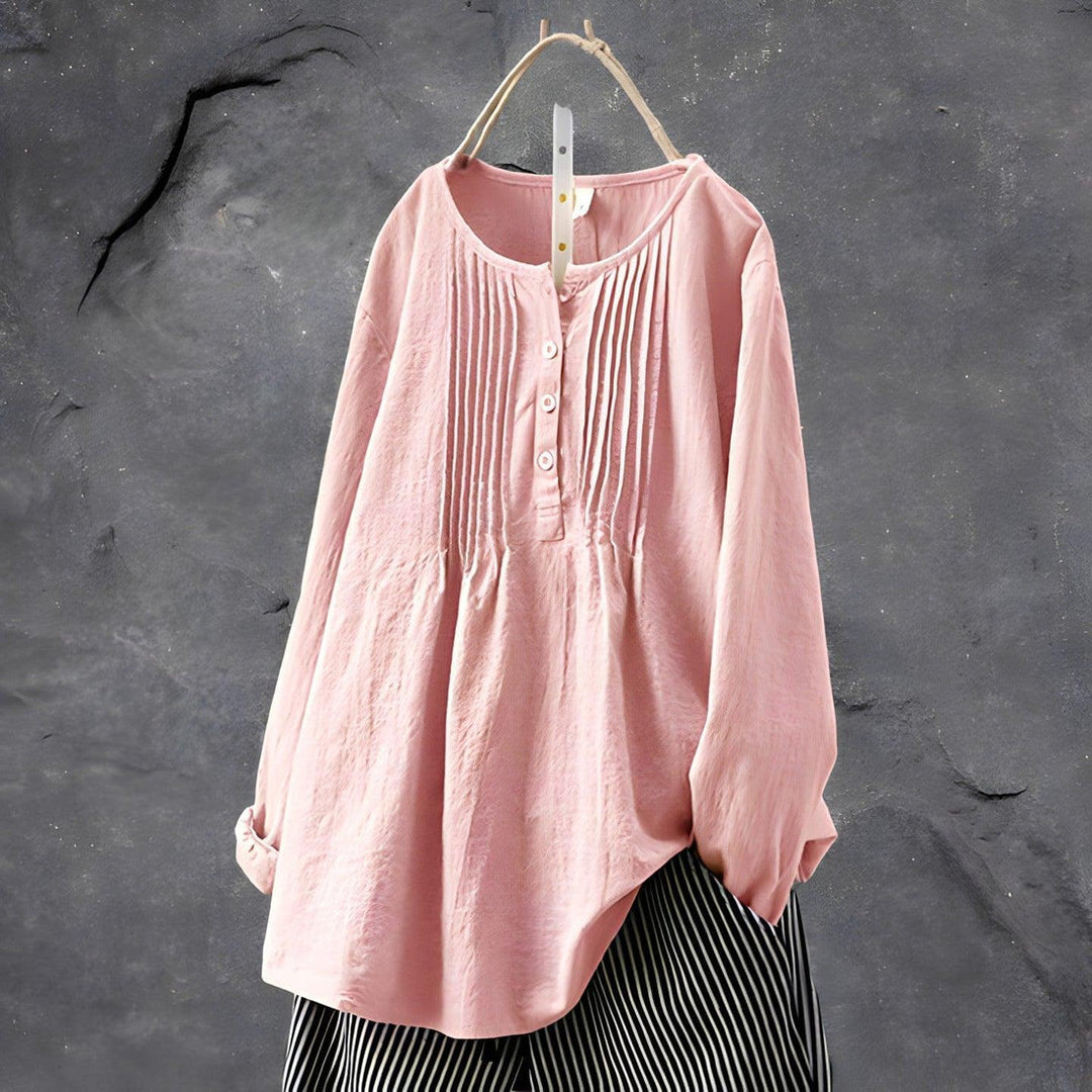 Eline | Elegante Faltenbluse mit stilvollen Details