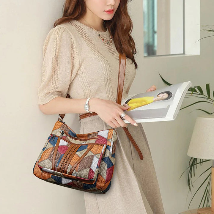 Marina | Patchwork-Tasche aus veganem Leder