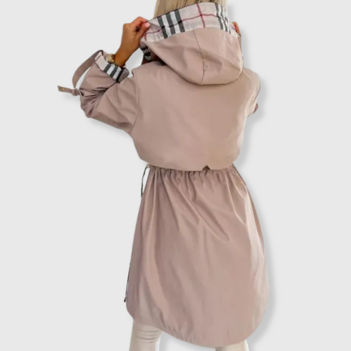 Elena | Wasser- und winddichter Zip-Mantel für Damen